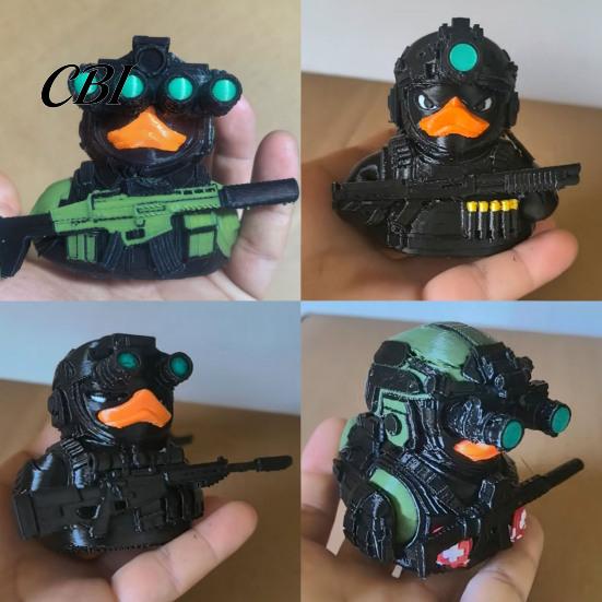 Desktop Tactical Decoration Night Vision Duck Figurine, Cool Military Statue, Desk Decor for Gamers Collectible Figure Collectors, 4 Colors Available,