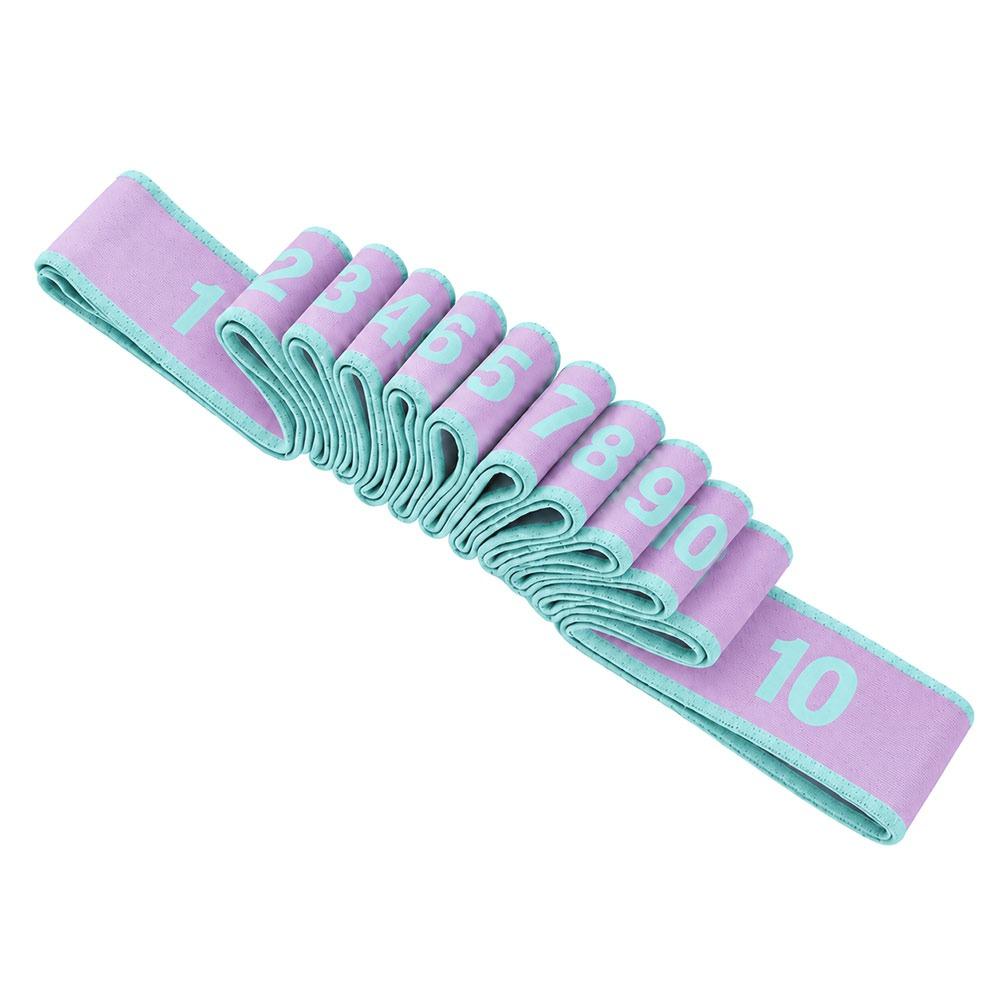 Elastic Yoga Stretching Belt Digital Yoga Pull Strap Portable Dance Stretch Band Adult Child
