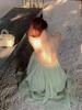 Французская майка-топ на бретелях с открытой спиной: Сказочное летнее платье для пляжа