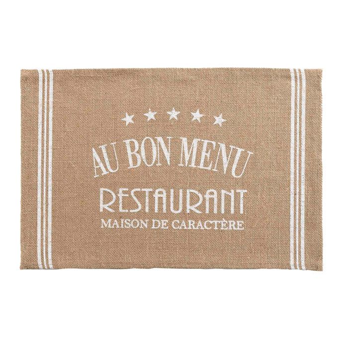 Set de table jute Au bon menu