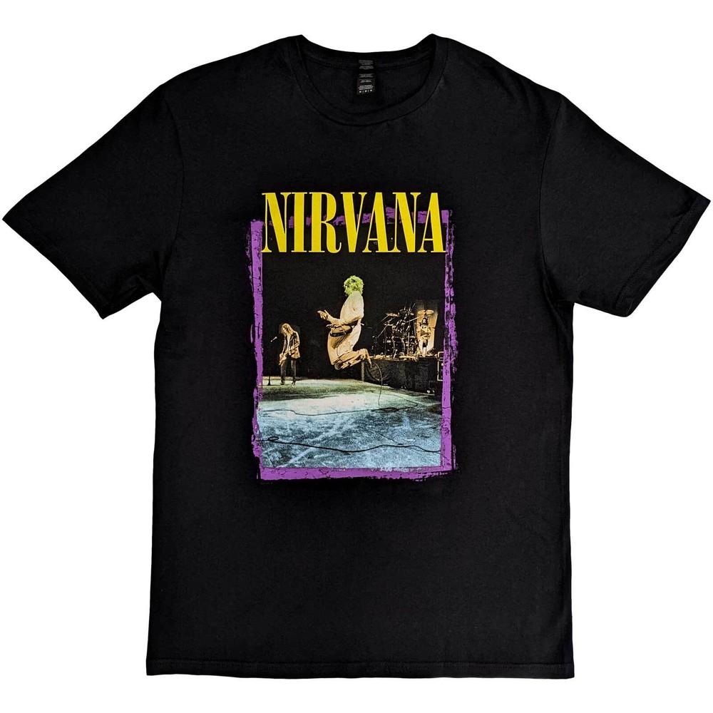 Футболка Nirvana Прыжок со сцены Группа Официальная Черная Новая Унисекс Футболка