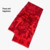 Autumn/Winter Red Polyester Scarf Set