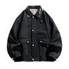 Fashion Trend New Men's Jacket Casual Loose Vintage Plus Size Overalls Lapel Coat
