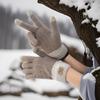 Мужские шерстяные перчатки с сенсорным экраном для осени/зимы, для пар и студентов, плотные, теплые, альтернатива кашемиру, идеальны для езды на велосипеде и защиты от холода