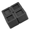 4pcs Set Furniture Leg Risers PP Plastic NOn Slip Riser for Table Desk Bed Sofa Black Color