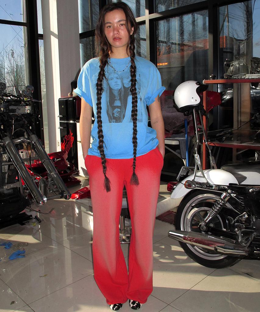 CENTAUR.KR My Love Washed T-Shirt_Sky Blue