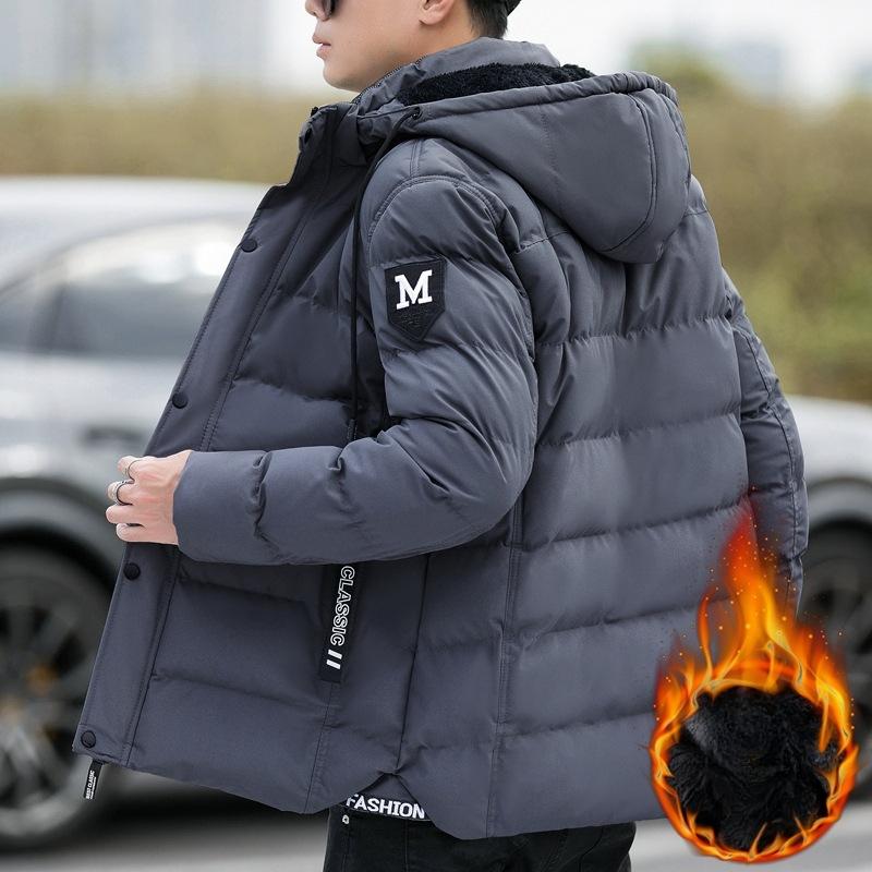 Padded Clothes Men's Winter Down Cotton Clothes Loose Thickened Bread Clothes Medium and Long Jackets