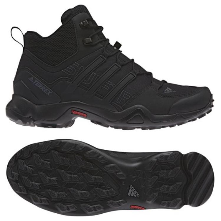 adidas Terrex Swift Скользкие Устойчивые к истиранию Средние по высоте Треккинговые Ботинки Мужские Черные BB4589