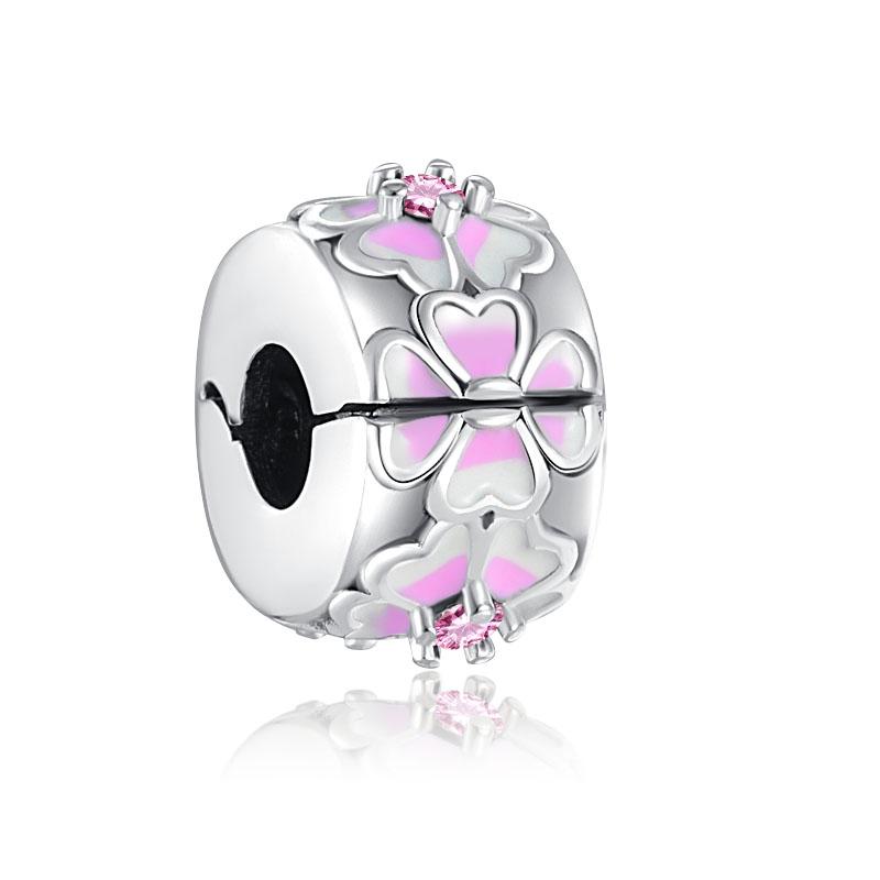 Шарм-клипса Застежка Лапка Луны Медь Квадратный Камень Разделительная Бусина Подходит для Оригинального Браслета Сделай Сам Для Женщины Девушки Ювелирные Изделия