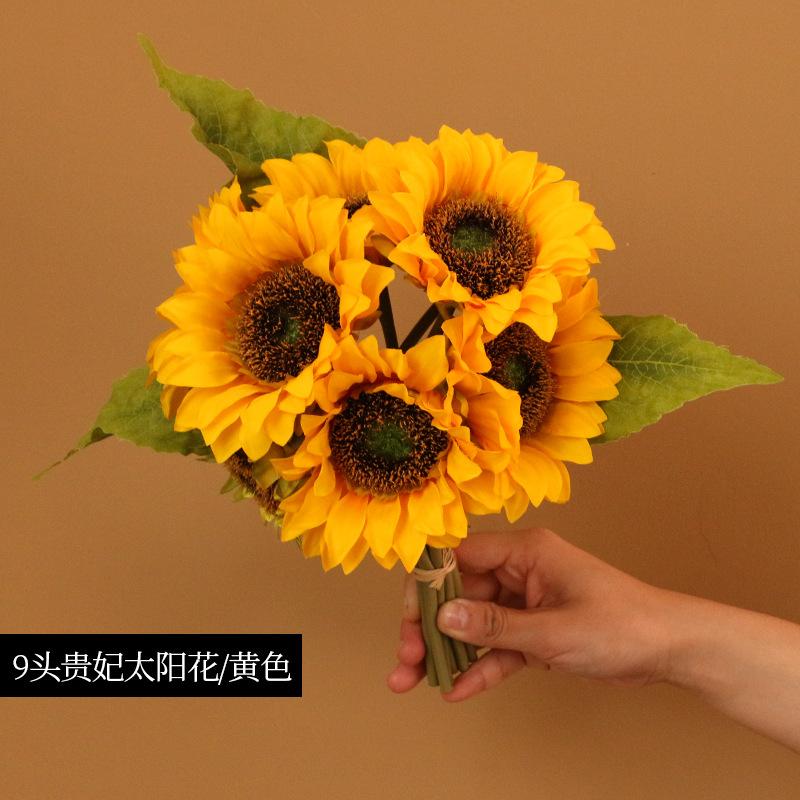 Simulation sunflower, sunflower, bunch of big sunflower wedding home decoration floor sunflower