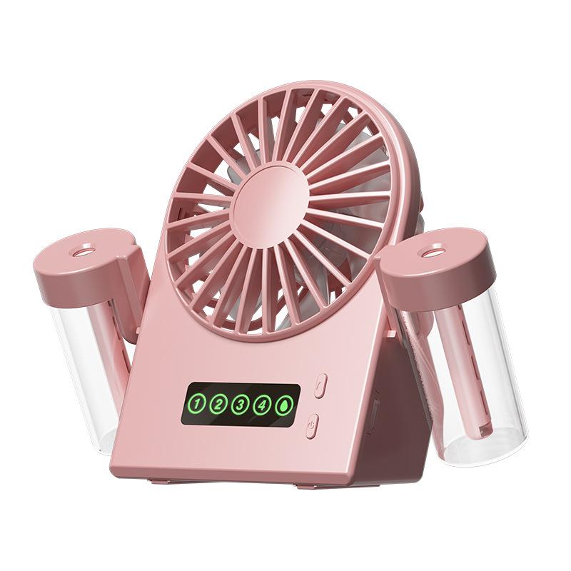 Portable Humidifier Fan Mini Handheld Mist Fan Portable USB Rechargeable Handheld Fan with Humidifier Mini Water Spray Hand Fan