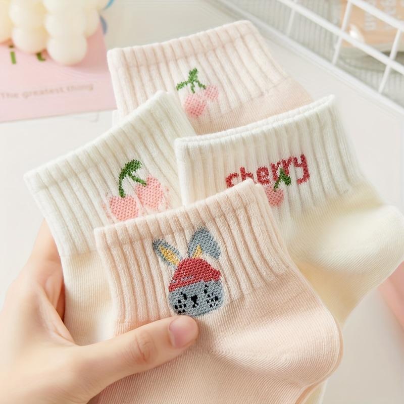 5 Pairs of Short Socks Women's Cute Stockings Soft, Breathable, and Comfortable Socks