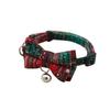 Ошейник для кошек Pet Breakaway с бабочкой и колокольчиком, симпатичный клетчатый рождественский красный эластичный регулируемый ошейник для собак с поясом, маленький колокольчик для кошек