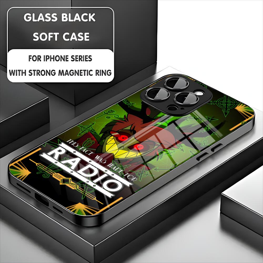 Чехол для телефона H-Hazbin H-Hotel для iPhone 17 16 15 14 13 11 12 Pro Max Mini Plus Магнитный стеклянный чехол для телефона