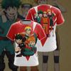 Летняя мужская футболка 2024 года All Might My Hero Academia 3D-принт Детская футболка Мультяшное аниме Повседневная Детская Взрослая Одежда Оверсайз