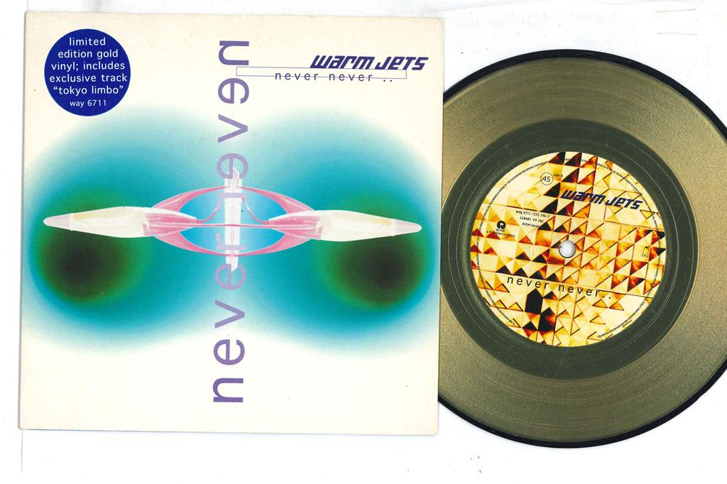 7inch Record WARM JETS - Never Never.. / Tokyo Limbo WAY6711 THIS WAY UP 1998 UK Rock Used