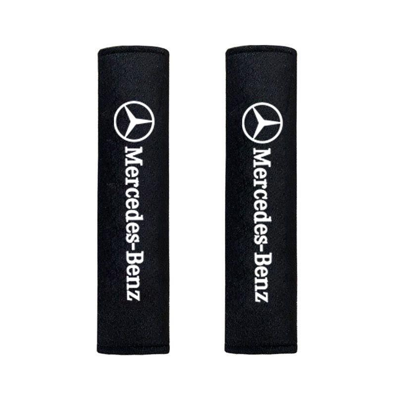 2Pcs Car Seat Belt Shoulder Cushion Protector Cover For Mercedes Benz C180 C200 C260 C300 W108 W124 W126 W168 W176 AMG Accessory DC2