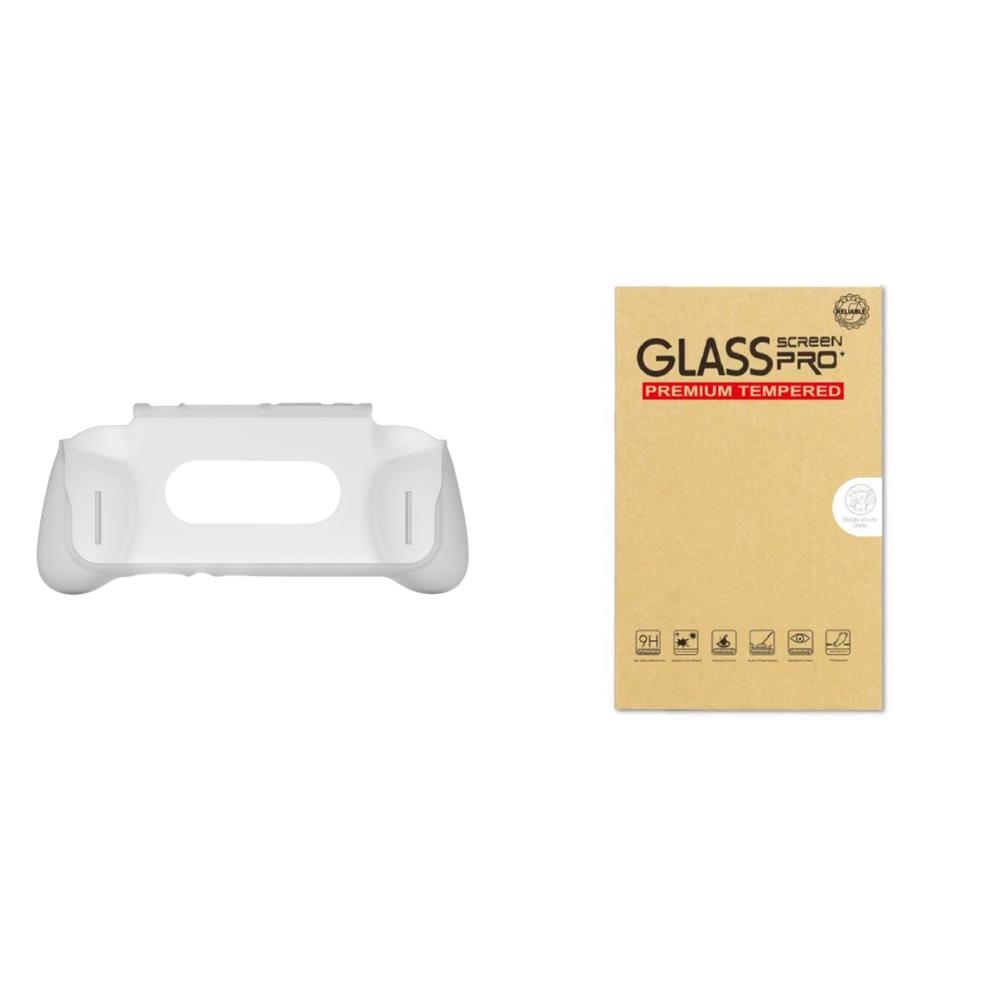 For Retroid Pocket 4 Pro/4 Grip Stand Holder Anti-scratch TPU Protective Case Anti-Slip Accessory 9HD Screen Protector Film