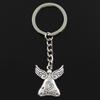 Fashion 30mm Key Ring Metal Key Chain Keychain Jewelry Antique   Plated Pray Angel Heart Star 27x24mm Pendant