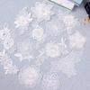 Lace Embroidered Patches White Transparent Organza Flower Butterfly Iron Or Sew On Appliques Patch For Clothing Dress Decoration