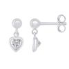 Earrings - LÉA &; ARTHUR - Heart - 925 Silver - Zirconium Oxides - Push-up System