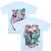 Футболка с полным принтом Hatsune Comic Miku Музыкальная Мужская Одежда Уличный Стиль Графические Футболки Харадзюку Женская Кавайная Хлопковая Удобная Футболка