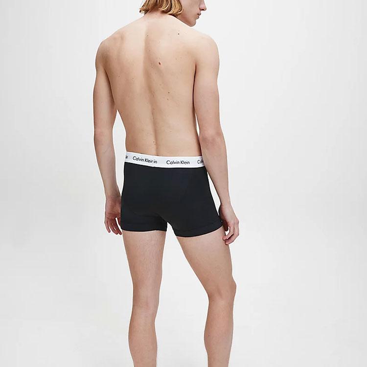 Calvin Klein Cotton Stretch Mid-Rise Boxer Briefs 3-Pack Men Underwear Black U2662G001