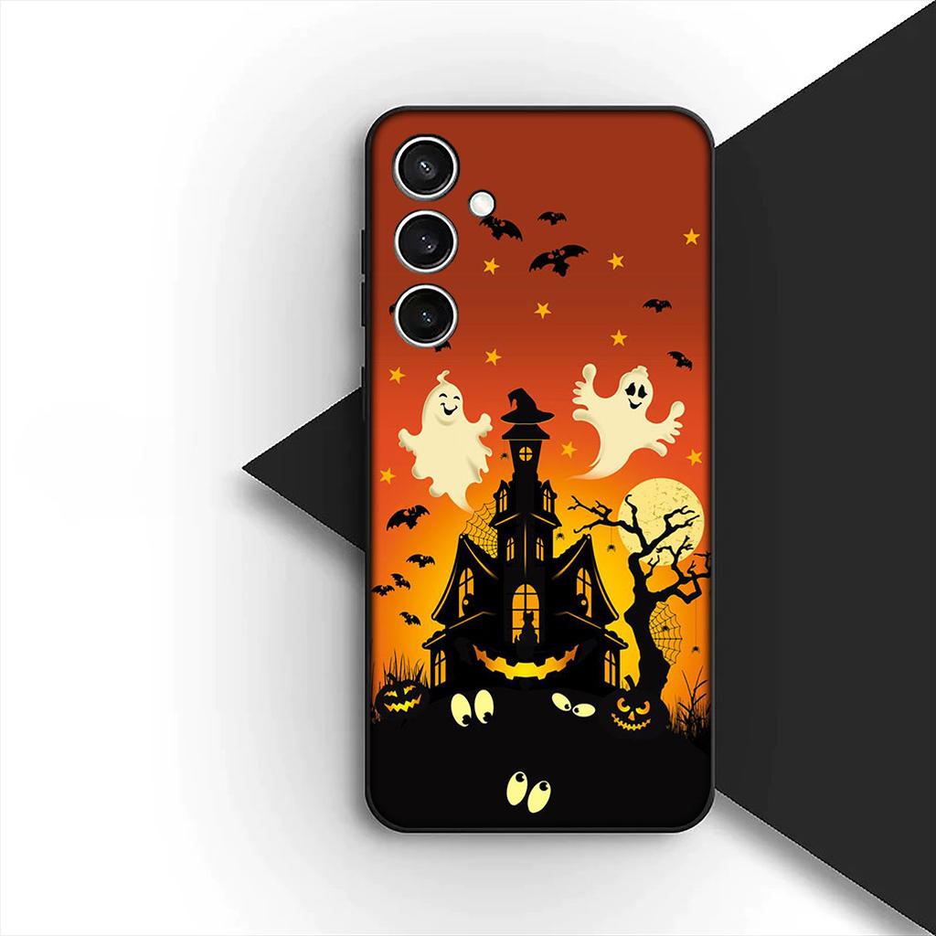 Чехол для Xiaomi Poco C75 C65 C85 X7 X6 M8 F7 F8 Ultra F6 Pro Чехол для телефона Мягкий чехол с маленьким призраком Тыква на Хэллоуин Цветок
