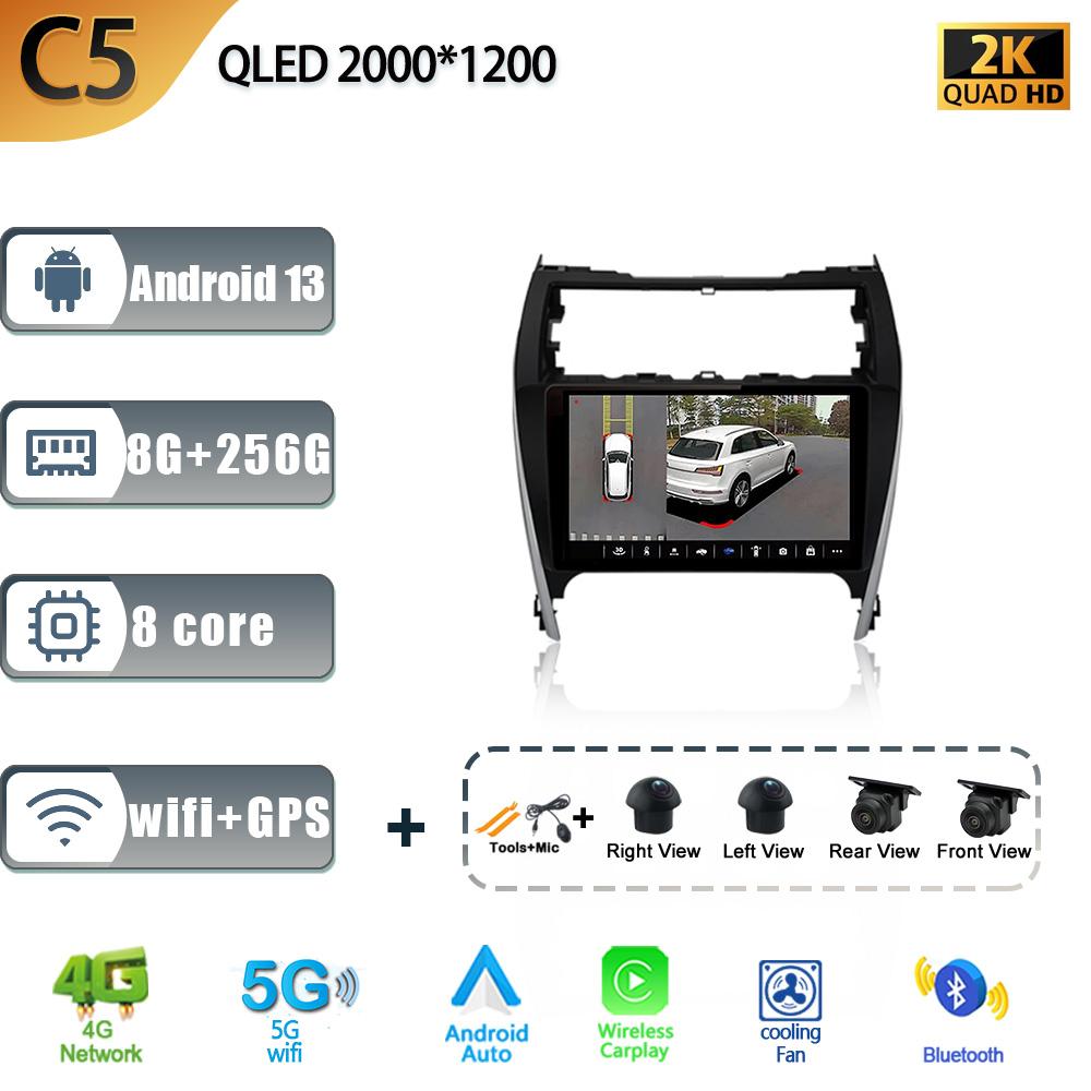 Android 13 For Toyota Camry 7 50 55 2012-2017 Car Multimedia Radio Auto Touch 4G gps Navigation Screen Player DSP Carplay Stereo