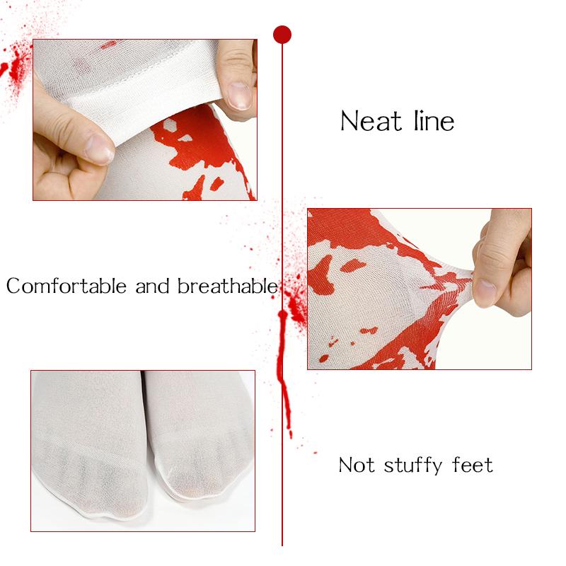 Halloween Blood Stained Bloody Over The Knee High Socks, Women Nurse Cosplay Thigh High Stockings, Horror Themed Party Dress Up