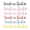 Trust In God Heart Car Rear View Mirror Sticker Decal Faith Bible Verse Christian Church Auto Vehicle Bumper Decor