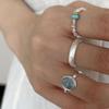 Women's French Retro Moonstone Ring - Elegant, Simple, Niche Design for Index Finger