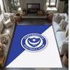 Коврик для пола Portsmouth FC с футбольным узором, мягкий, нескользящий, для помещений, спортивный декоративный коврик для спальни