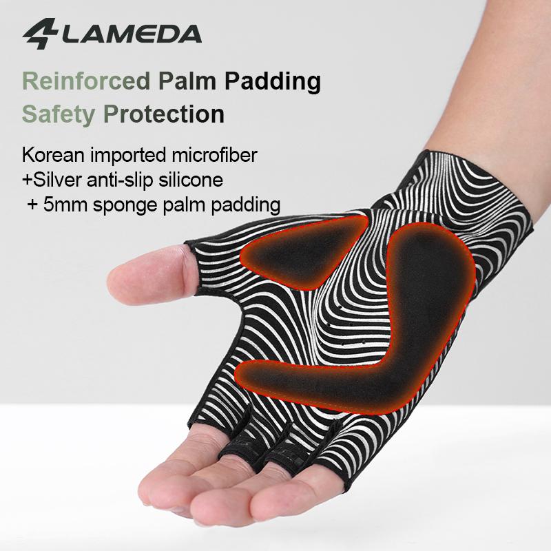 LAMEDA New Shock-absorbing Anti-slip Cycling Gloves Half Finger Summer Men Women Road Bike Bicycle Equipment