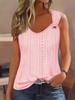 Женский однотонный жилет без рукавов с V-образным вырезом, свободный топ, жилет с V-образным вырезом
