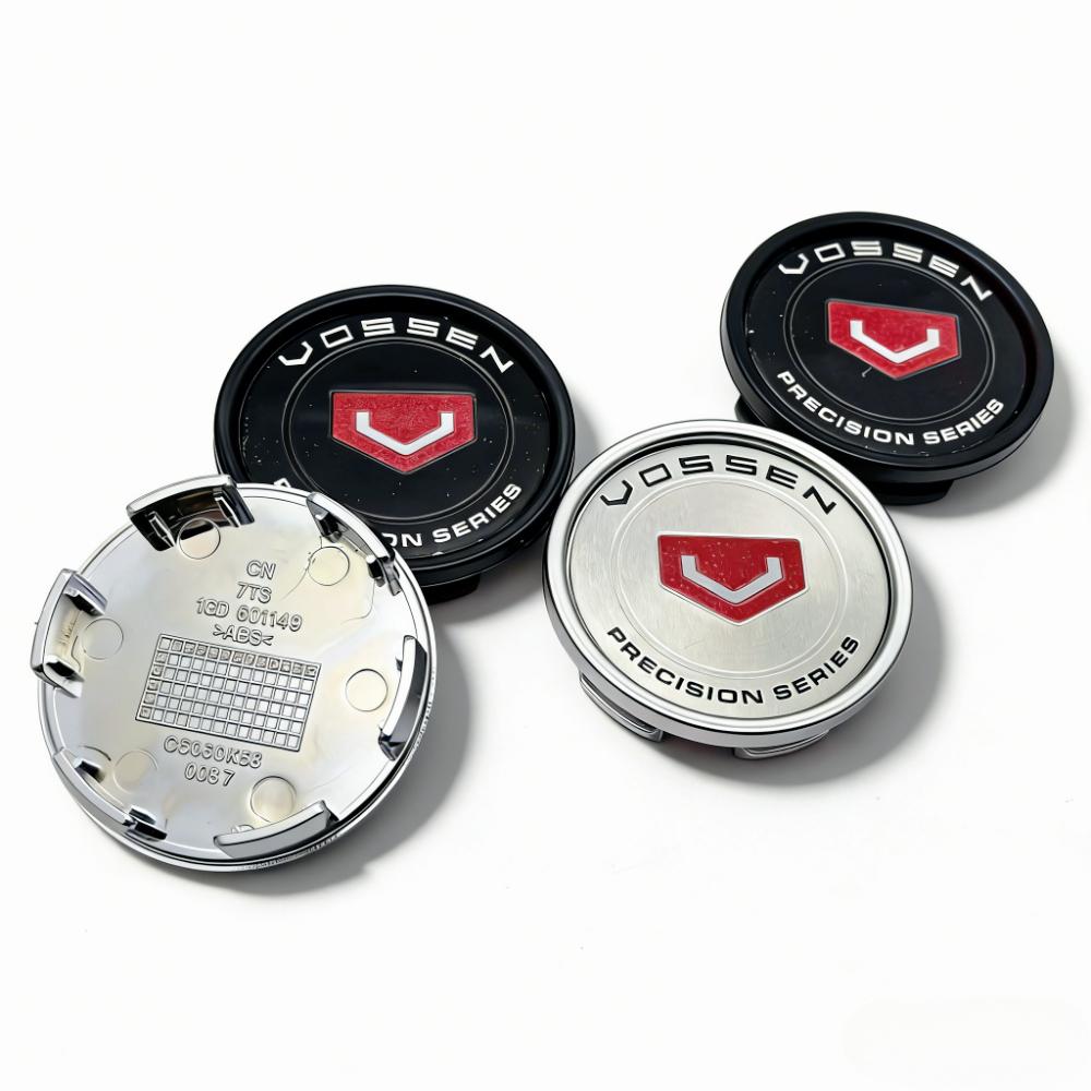 4pcs VOSSEN Logo Emblem Car Wheel Center Caps O.D 58MM Clips 53MM Wheels Hub Cap Rim Hubcaps Dust Cover Replace Car Accessories