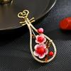 Women's Light Luxury Design Elegant Plum Blossom Pipa Niche Fashion Versatile Niche Design Sense Brooch Daily Accessories