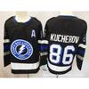 Mens Ice Hockey Jersey Tampa Bay Lightning Style 88 86 21 Embroidered Long Sleeve Team Sport Uniform
