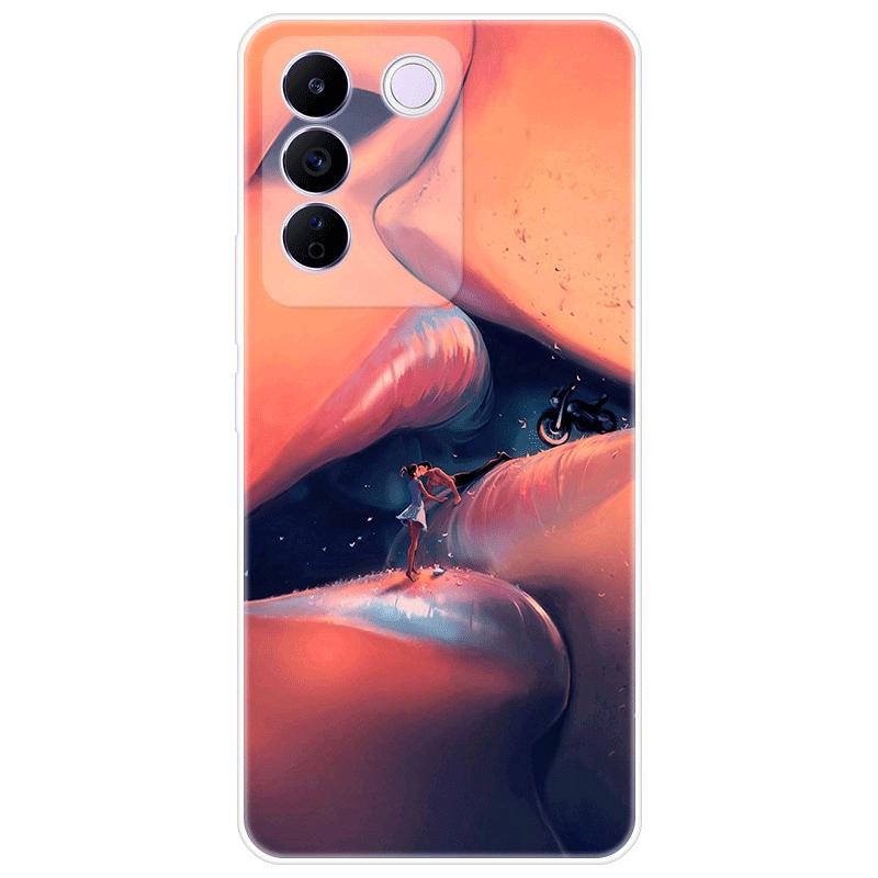 For Vivo V27e V 27e Case Soft Silicone Back Cover Cartoon Phone Case Diversification