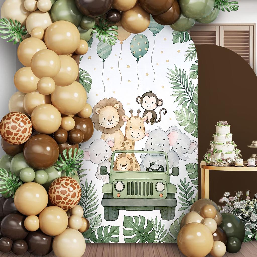 1 шт. 6,56 фута Детский мальчик день рождения вечеринка арка фон покрытие джунгли парк дикой природы лев арка кронштейн украшение для вечеринки в честь детского душа