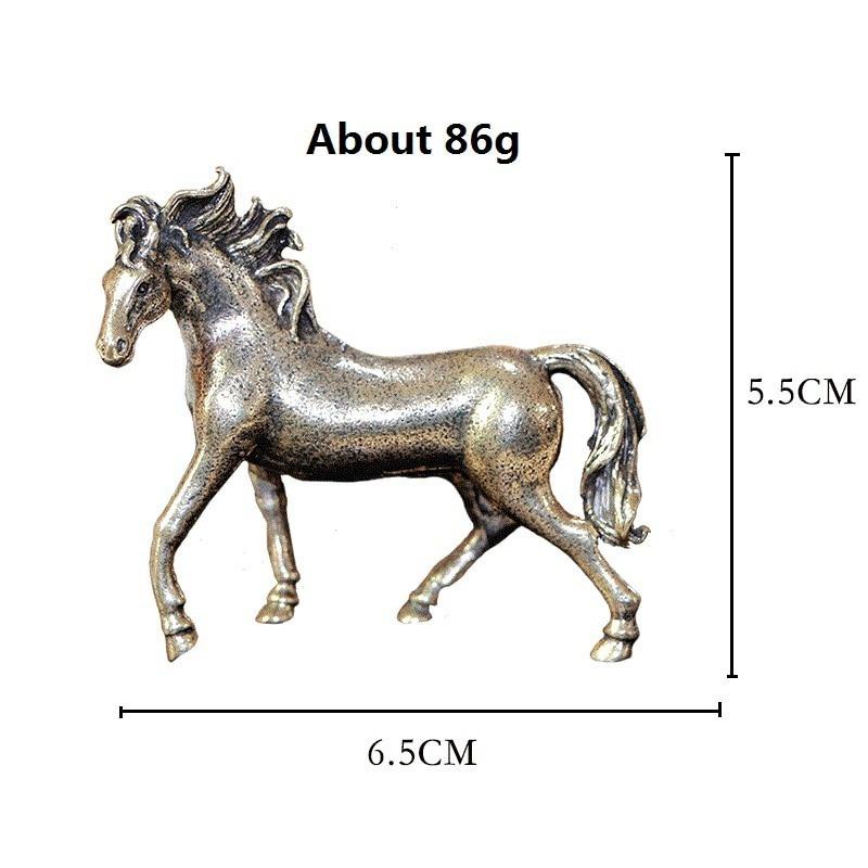 Mini Retro Lucky Brass Animal Frog Horse Monkey Statue Desk Ornament Cute Home Office Desk Exquisite Decorative