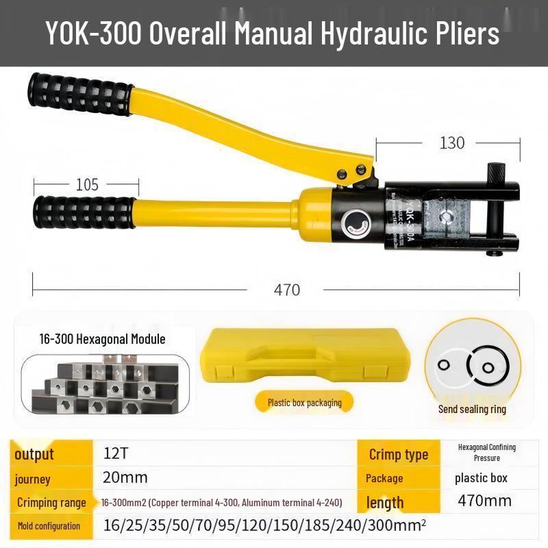 Manual Hydraulic Crimping Tool YQK Series for Copper and Aluminum Lugs
