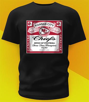 Футболка Kansas City Chiefs Короли Футбола Размеры от Детских до Взрослых 6XL Унисекс