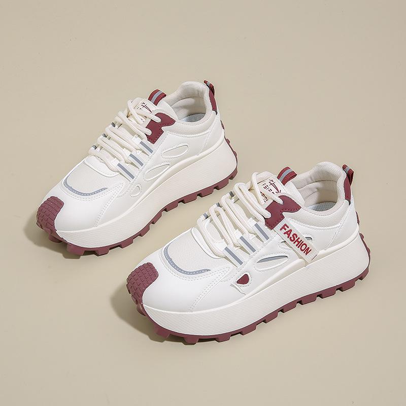 Новые папины кроссовки женские осенние студенческие спортивные беговые повседневные туфли на платформе с увеличением высоты
