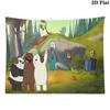 We Bare Bears Cartoon Wall Tapestry Aesthetic Wall Hanging Printed Fabric Blanket Decorative Tapestries for Bedroom Living Room Home Decor