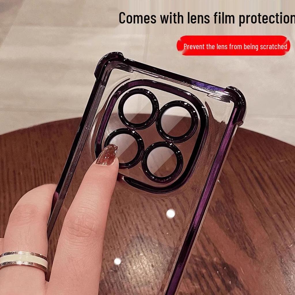 Xiaomi 13Pro/Redmi Note 14Pro+ Electroplated Drop-Proof Transparent Phone Case