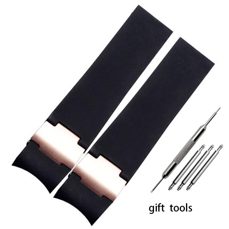 Ремешок для наручных часов из резины силиконовый ремешок для наручных часов с Ulysse Nardin синий черный коричневый 25 * 12 мм мужской инструменты ремешок для часов 22-20 мм