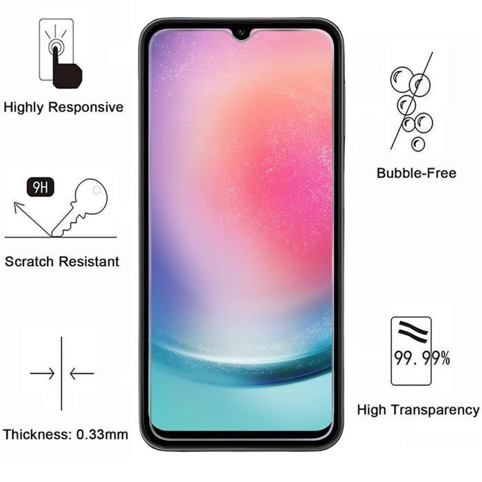 Verre Trempé pour Samsung Galaxy A24 4G [Pack 4] Film Vitre Protection Ecran Phonillico®