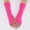 Long Fingerless Gloves Women Mitten Winter Arm Warmer Knitted Arm Sleeve Fashion Casual Soft Girls Clothes Punk Gothic Gloves