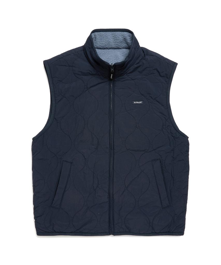Mark Gonzales Reversible Lightweight Padded (Fleece) Vest - Navy